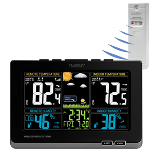 La Crosse Wireless Color Weather Station Black 308-1414MBV2-INT