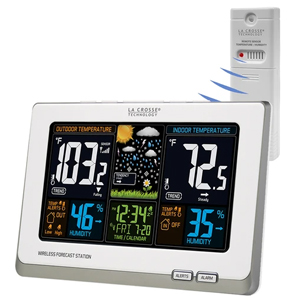 La Crosse Wireless Color Weather Station White 308-1414