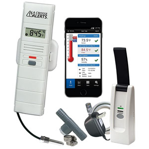 La Crosse WIFI Temp Humidity Alert System w/ Threaded Wet Probe Tee