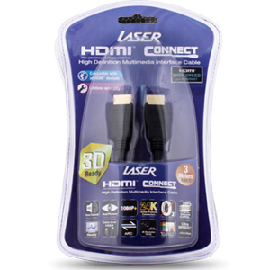 Laser CB-HDMI3-V1.4 Gold 1080p HDMI v1.4 3m Cable Laser CB-HDMI3-V1.4 Gold 1080p HDMI v1.4 3m Cable