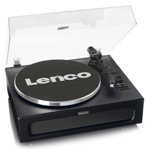 Lenco LS-430BK Turntable with 4 Built-In Speakers - Black  Lenco LS-430BK Turntable with 4 Built-In Speakers - Black