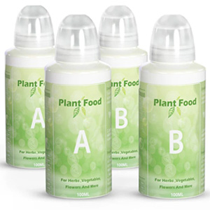 LetPot Plant Food A & B Hydroponics Nutrients (4 Bottles)