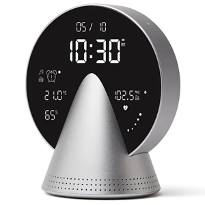 Lexon Conic Radio Alarm Clock With FM Bluetooth Speaker - Alu Polish Lexon Conic Radio Alarm Clock With FM Bluetooth Speaker - Alu Polish