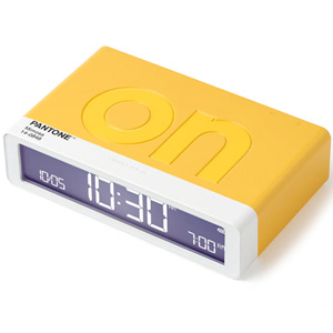 Lexon Flip Classic Reversible Alarm Clock PANTONE - Yellow