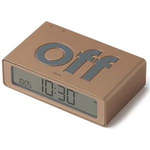 Lexon Flip Mini Reversible Alarm Clock - Gold