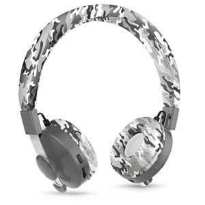 LilGadgets Untangled Pro Kids Wireless Bluetooth Headphones Snow Camo
