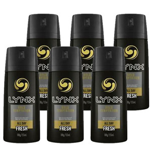 Lynx 100g Body Spray Gold Temptation For Him Mens Deodorant (6 Pa  Lynx 100g Body Spray Gold Temptation For Him Mens Deodorant (6 Pa