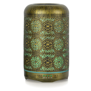 mBeat Activiva 260ml Metal Essential Oil & Aroma Diffuser Vintage Gold