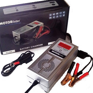 Motorader Reverse Pulse Battery Charger 12V 3000mA Silver Motorader Reverse Pulse Battery Charger 12V 3000mA Silver