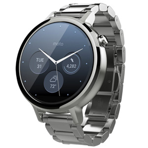 Motorola Moto 360 2nd Gen Smart Watch 42mm Women Silver Metal