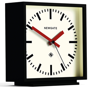 Newgate Amp Mantel Clock Black With Red Hands