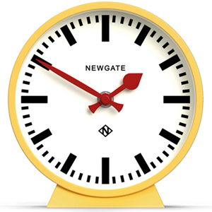 Newgate Railway Mantel Clock Cheeky Yellow