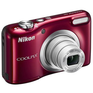 Nikon A10 COOLPIX Digital Compact Camera 16MP 5x Zoom (Red)