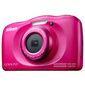 Nikon S33 COOLPIX Digital Compact Camera 13.2MP 3x Zoom (Pink)