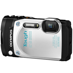 Olympus TG-870 Tough Digital Camera 16MP Waterproof (White)