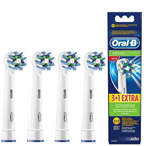 Oral-B CrossAction Replacement Head Toothbrush Refills (4 Pack) Oral-B CrossAction Replacement Head Toothbrush Refills (4 Pack)