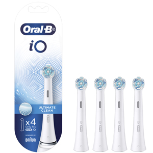 Oral-B iO Ultimate Clean Replacement Brush Heads - 4 Pack, White
