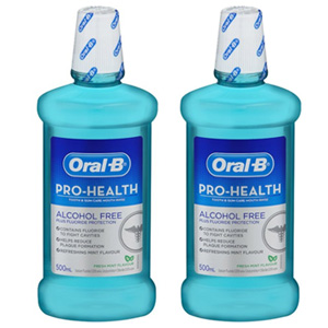 Oral B Pro Health Freshmint Mouth Rinse 500ml x2