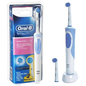 Oral-B Vitality Sensitive Clean Rechargeable Electric Toothbrush Oral-B Vitality Sensitive Clean Rechargeable Electric Toothbrush