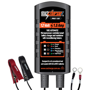 OzCharge 12 Volt 1.5A Amp 8-Stage Battery Charger & Maintainer OzCharge 12 Volt 1.5A Amp 8-Stage Battery Charger & Maintainer
