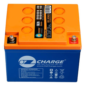 OzCharge 12V 26Ah Sealed Deep Cycle GEL Battery OCB-26-12-GEL
