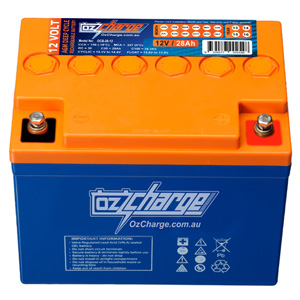 OzCharge 12V 28Ah Sealed VRLA Deep Cycle AGM Battery OCB-28-12 OzCharge 12V 28Ah Sealed VRLA Deep Cycle AGM Battery OCB-28-12