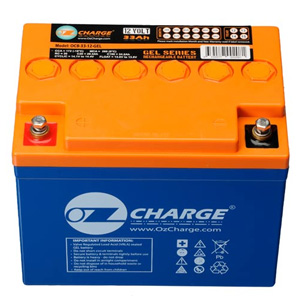 OzCharge 12V 33Ah Sealed Deep Cycle GEL Battery OCB-33-12-GEL OzCharge 12V 33Ah Sealed Deep Cycle GEL Battery OCB-33-12-GEL