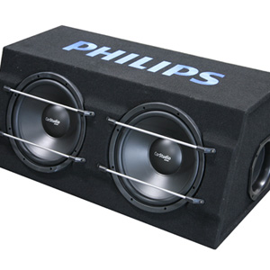 Philips PSQ302 Dual 12" 1700W Loaded Subwoofer Box