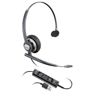 Plantronics Encorepro HW715 UC USB-A Office Monaural Headset 203476-01 Plantronics Encorepro HW715 UC USB-A Office Monaural Headset 203476-01