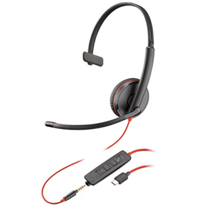 Plantronics Blackwire C3215 Monaural UC USB-C Headset 209750-101