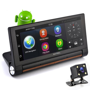 Pyle Touchscreen Android DVR Dashcam GPS Bluetooth w/ Dual Cameras Pyle Touchscreen Android DVR Dashcam GPS Bluetooth w/ Dual Cameras