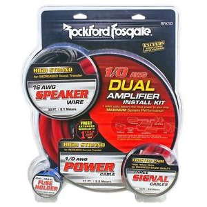 Rockford Fosgate RFK1D 1/0 Gauge Dual Wiring Kit Rockford Fosgate RFK1D 1/0 Gauge Dual Wiring Kit