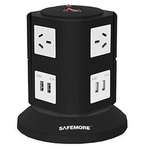 Safemore 2 Level Power Stacker Power Board Black & White GL2U002-BW