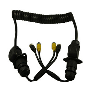 Strike 5 Pin Plastic Connector Trailer Cable with Double Camera