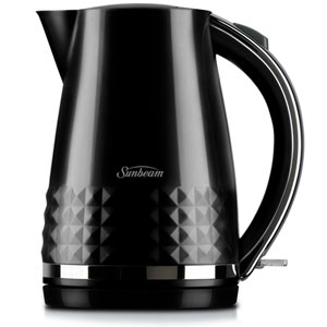 Sunbeam Diamond Collection 1.7L Kitchen Kettle Black KE1900K