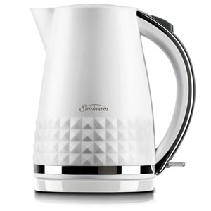 Sunbeam Diamond Collection 1.7L Kitchen Kettle White KE1900W