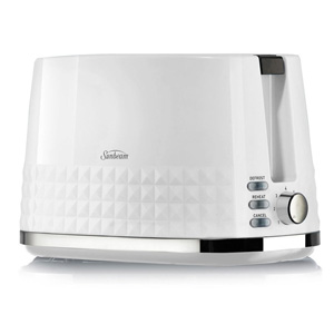 Sunbeam Diamond Collection 2 Slice Toaster White TA1900W