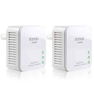 Tenda P200 Two Pack 200Mbps PowerLine Mini Adapter x2
