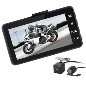 Thieye Moto One Motorcycle Dash Cam 3" LCD IP67 Dual Front Rear Camera