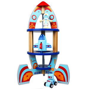 UDEAS UD-813009A QPACK Rocket Ship 24 Piece Wooden Building Set UDEAS UD-813009A QPACK Rocket Ship 24 Piece Wooden Building Set