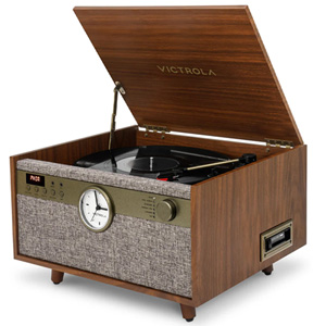 Victrola Century Signature 6-in-1 Wood Record Player - Walnut