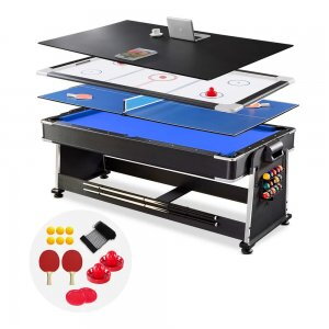 AG008 ActiveGo AirShot 4-IN-1 Pool Air Hockey Table Tennis Table