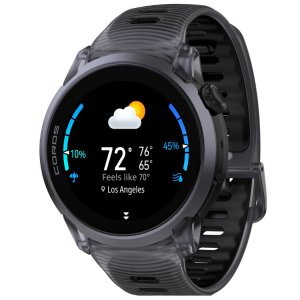 Coros PACE 4 Premium Sport Watch with Silicone Band (Crystal Black)