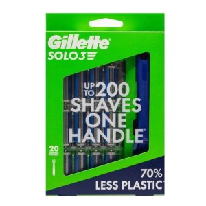 Gillette Solo 3 Mens Disposable Razors (20 Pack)