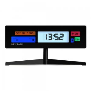 Newgate Supergenius Lcd Alarm Clock Matte Black