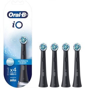Oral-B iO Ultimate Clean Replacement Brush Heads - Black, Pack of 4 Oral-B iO Ultimate Clean Replacement Brush Heads - Black, Pack of 4