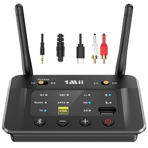 1Mii B03S Bluetooth 5.3 Transmitter & Receiver w/ Audiophile DAC