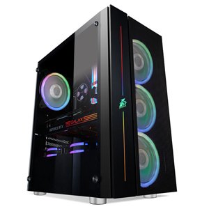 1st Player Black Sir B7 ATX PC Gaming Case w/ 4x M2 RGB Cooling Fans