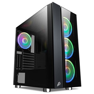 1st Player Black Sir B7-E ATX PC Gaming Case w/ 4x M2 RGB Cooling Fans