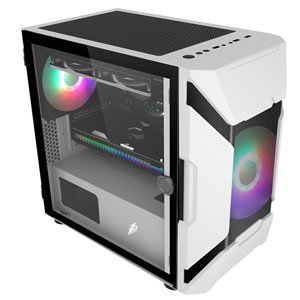 1st Player D3-A DK Series Micro ATX Tempered Glass Gaming Case White